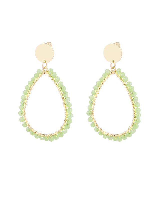 ovale oorbellen pastel