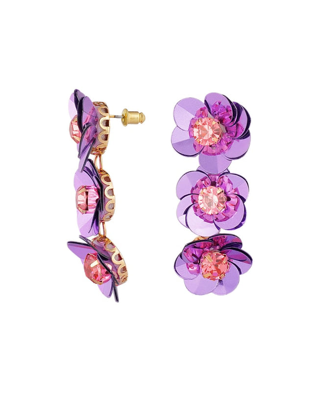 zomerse bloemen trio oorbellen