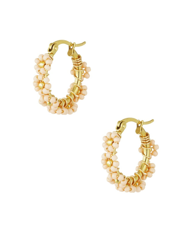 Cirkeloorbellen met Roestvrijstalen Glaskralen