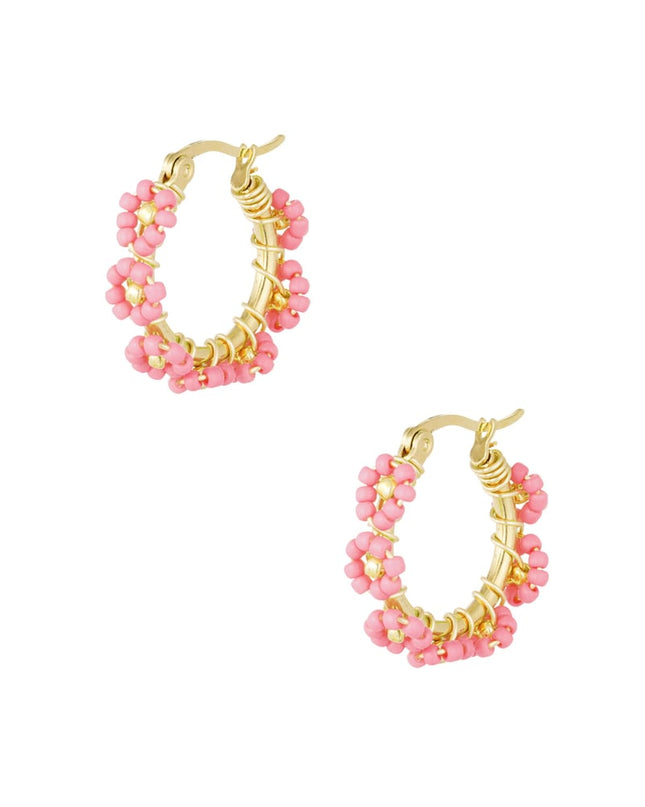 Cirkeloorbellen met Roestvrijstalen Glaskralen