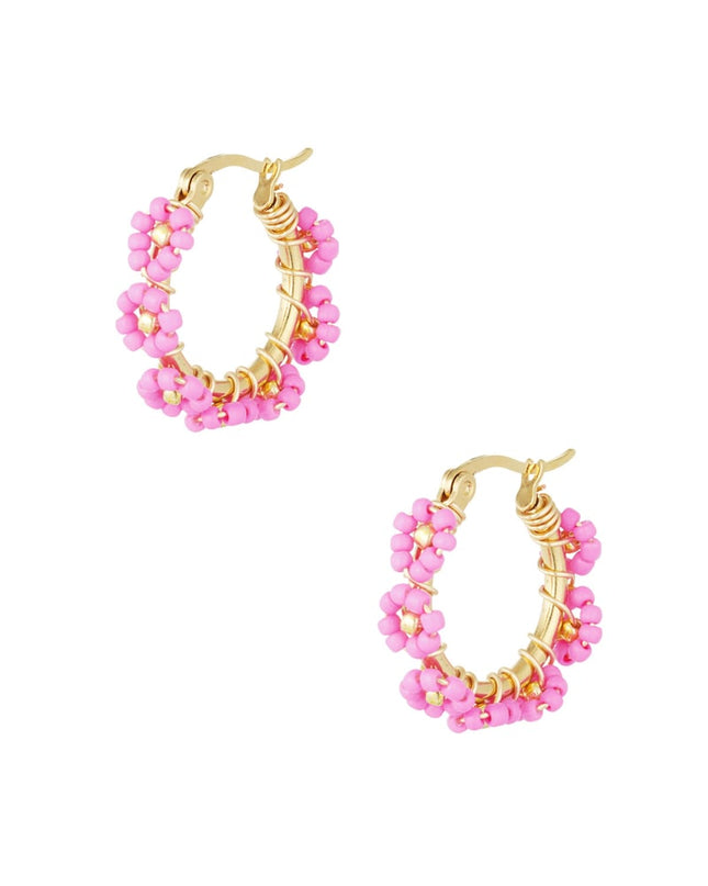 Cirkeloorbellen met Roestvrijstalen Glaskralen