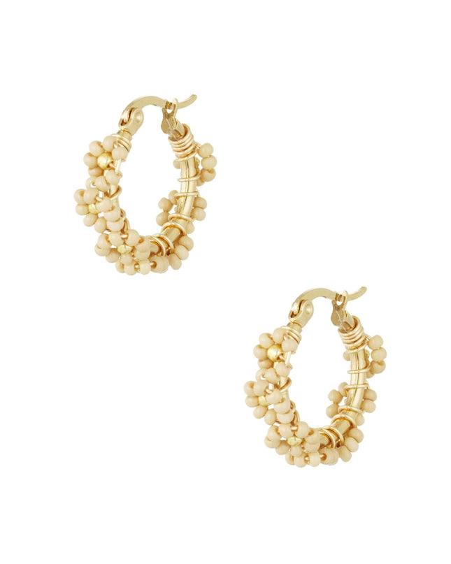 Cirkeloorbellen met Roestvrijstalen Glaskralen