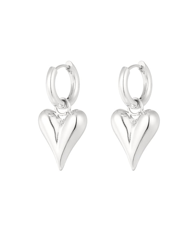 oorbellen met harthangers medium