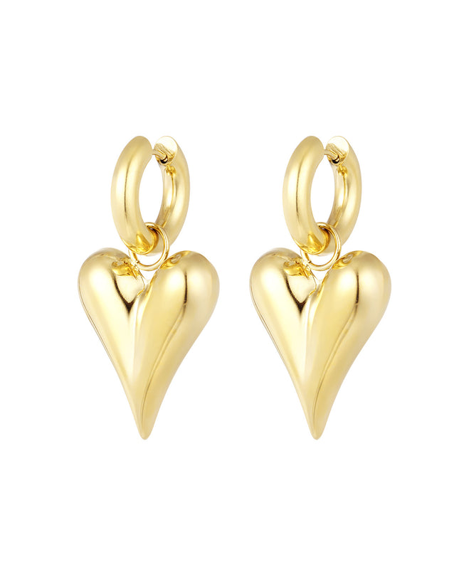 oorbellen met harthangers groot