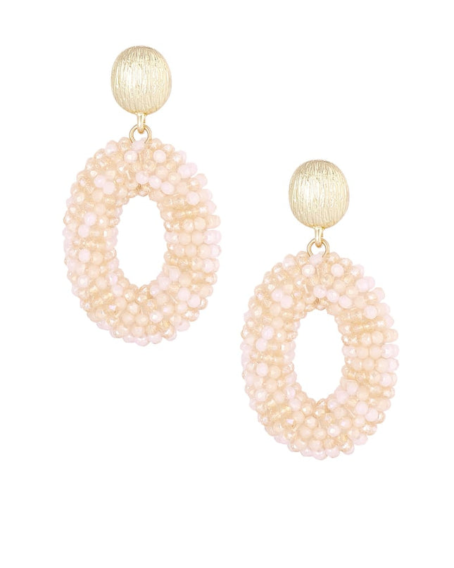 Ovale discodip oorbel - multi