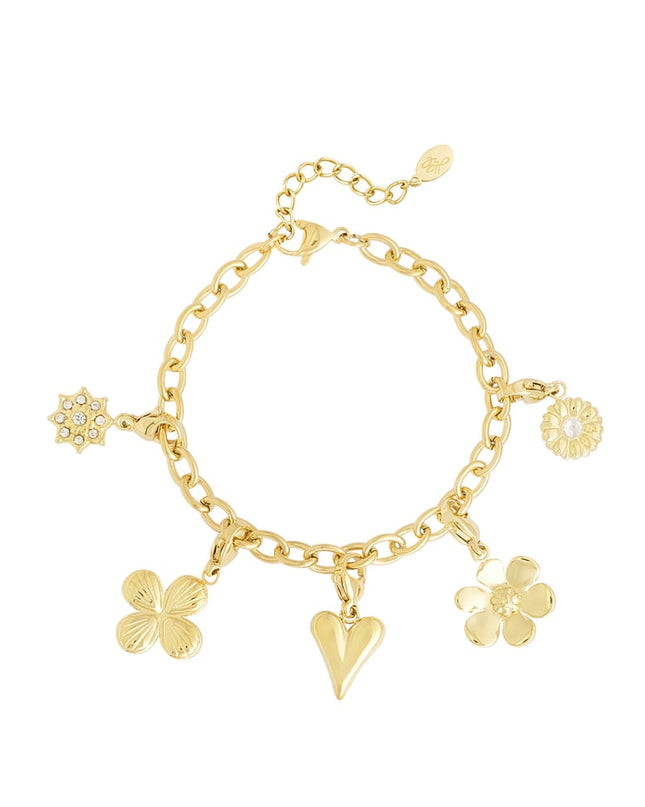 armband met hartvormige bedels