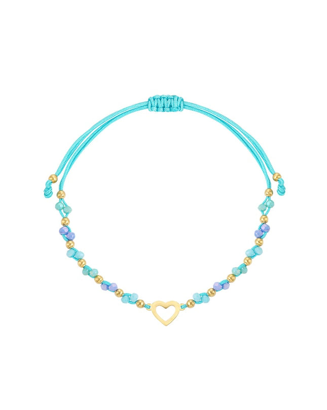 Zomer armbandje kleurrijk hart