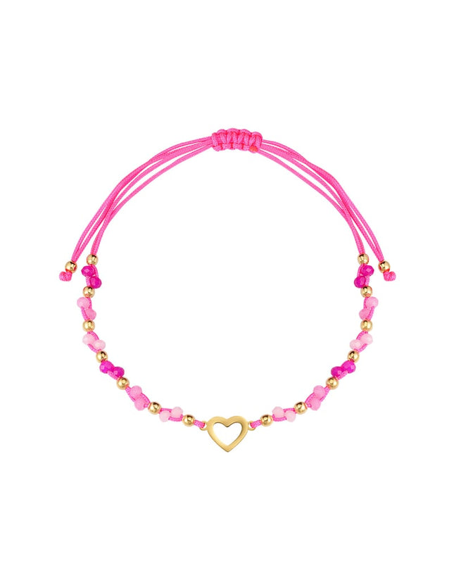 Zomer armbandje kleurrijk hart