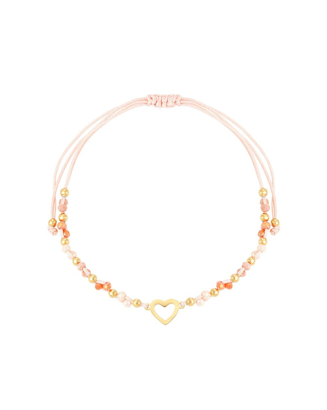 Zomer armbandje kleurrijk hart