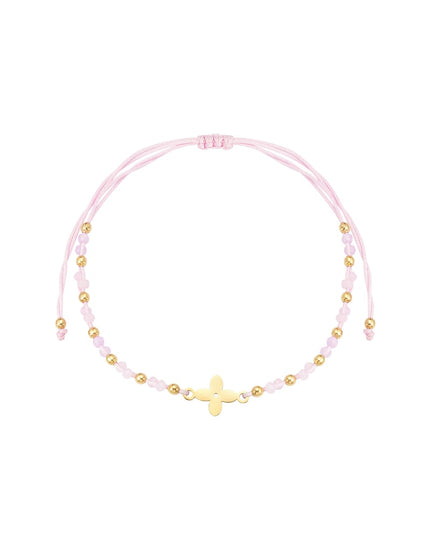 zomerarmband met kralen - roze / 