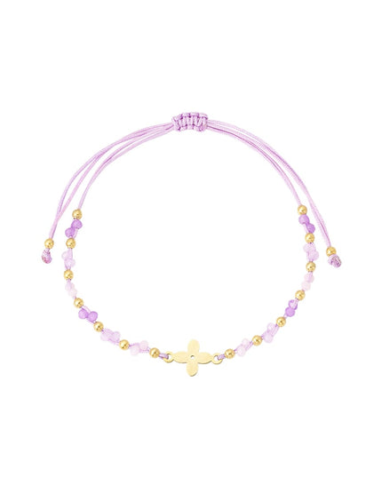 zomerarmband met kralen - roze / 