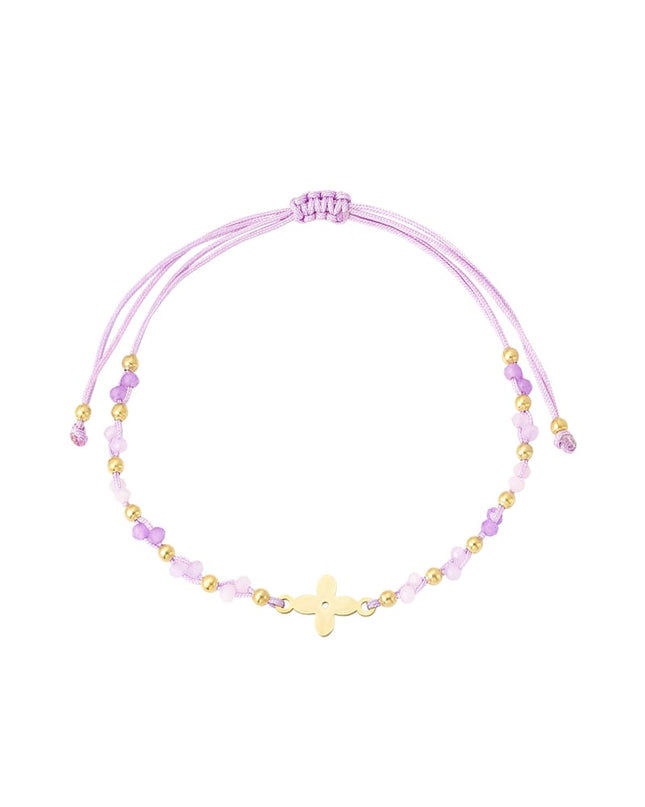 zomerarmband met kralen - roze / 