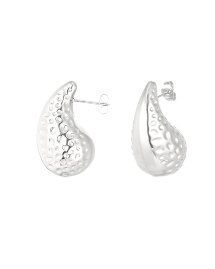 druppel oorbellen met structuur medium