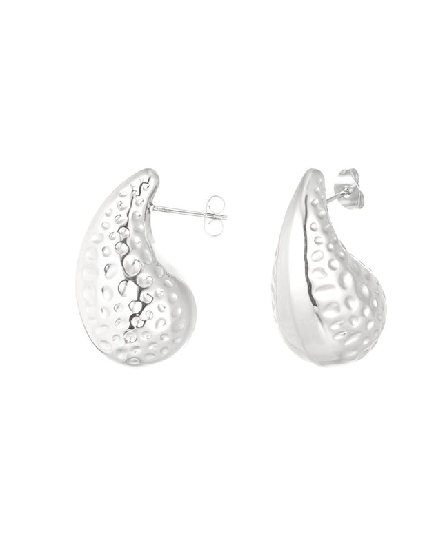 druppel oorbellen met structuur medium