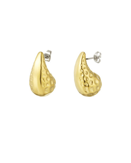 roestvrij stalen hart vintage oorknopje