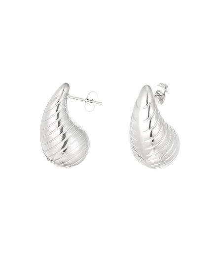 druppel oorbellen met structuur groot