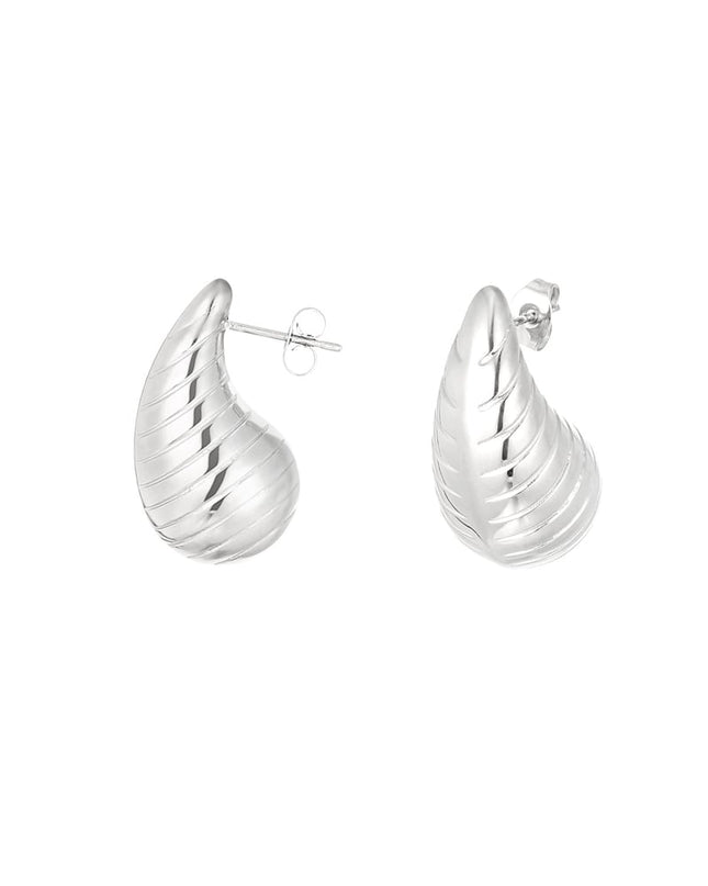 druppel oorbellen met structuur groot