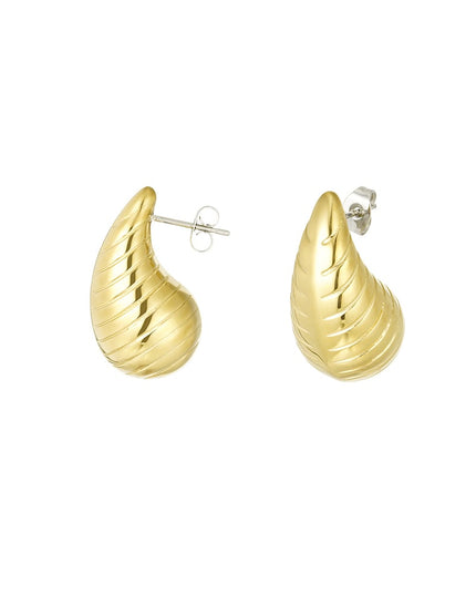 druppel oorbellen met structuur groot