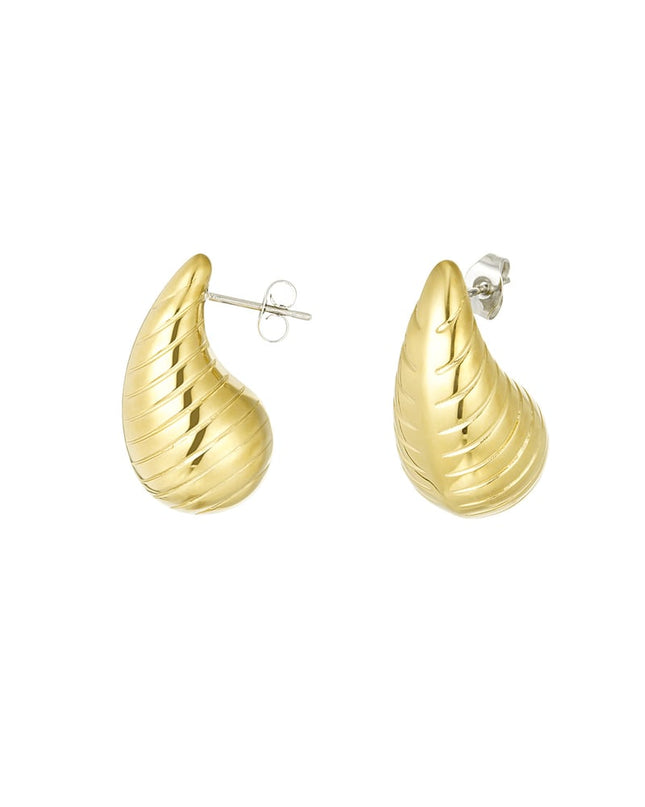 druppel oorbellen met structuur groot