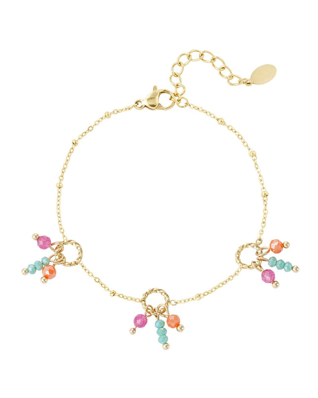 Armband kleurrijke fiesta - oranje roze