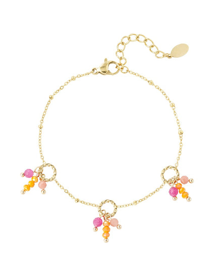 Armband kleurrijke fiesta - oranje roze