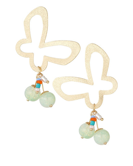 Vlinder feest oorbellen met bedels