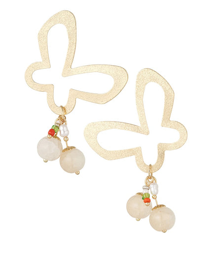 Vlinder feest oorbellen met bedels