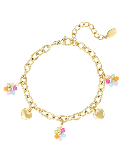 bedelarmband met gekleurde bedels