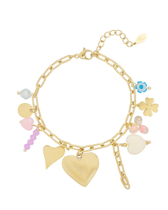 bedelarmband gekleurde bedels