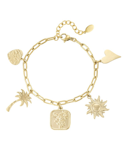 Retro ketting hanger armband-Goud kleur