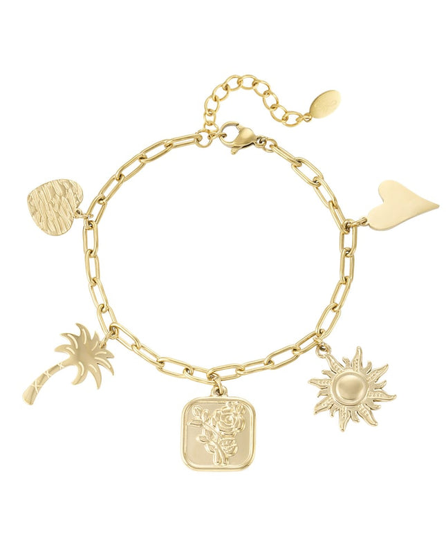 Retro ketting hanger armband-Goud kleur