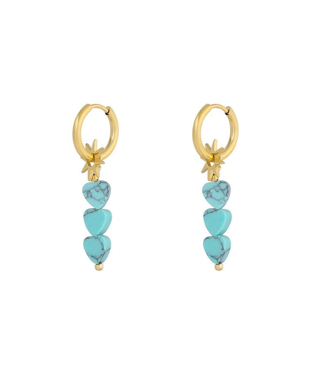 oorbellen triple hart ster