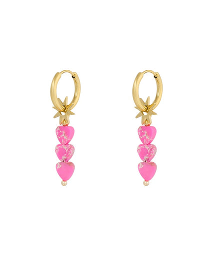 oorbellen triple hart ster