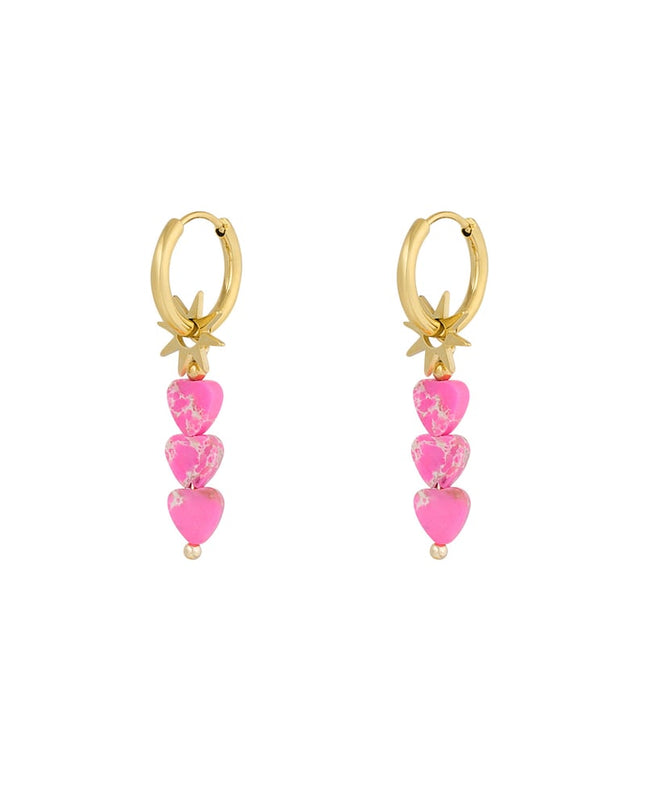 oorbellen triple hart ster