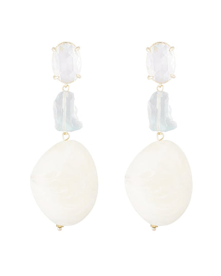 Statement glas oorbellen