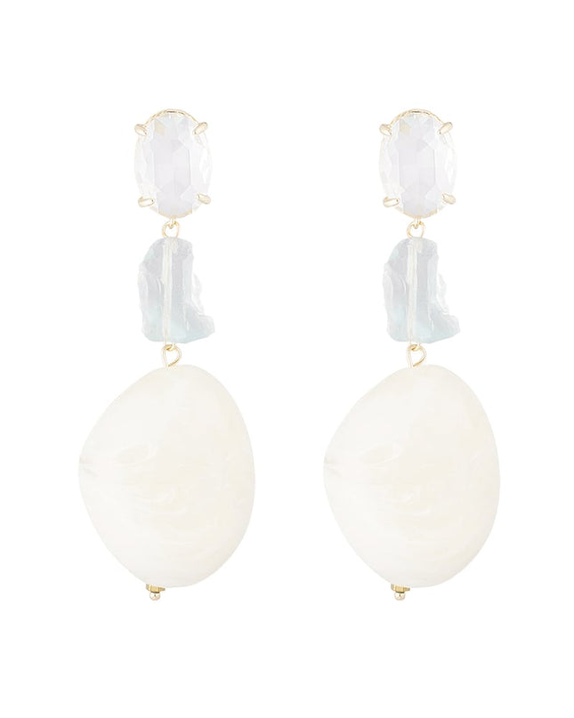 Statement glas oorbellen