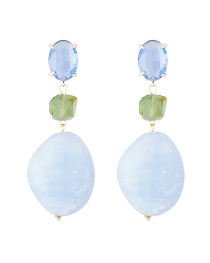 Statement glas oorbellen