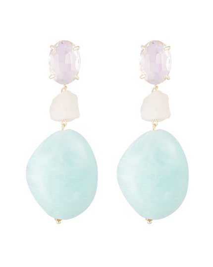 Statement glas oorbellen