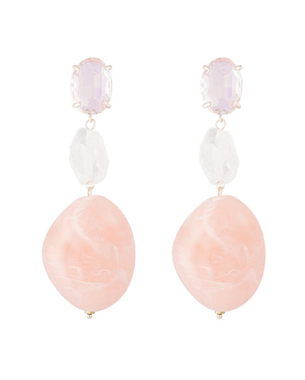 Statement glas oorbellen