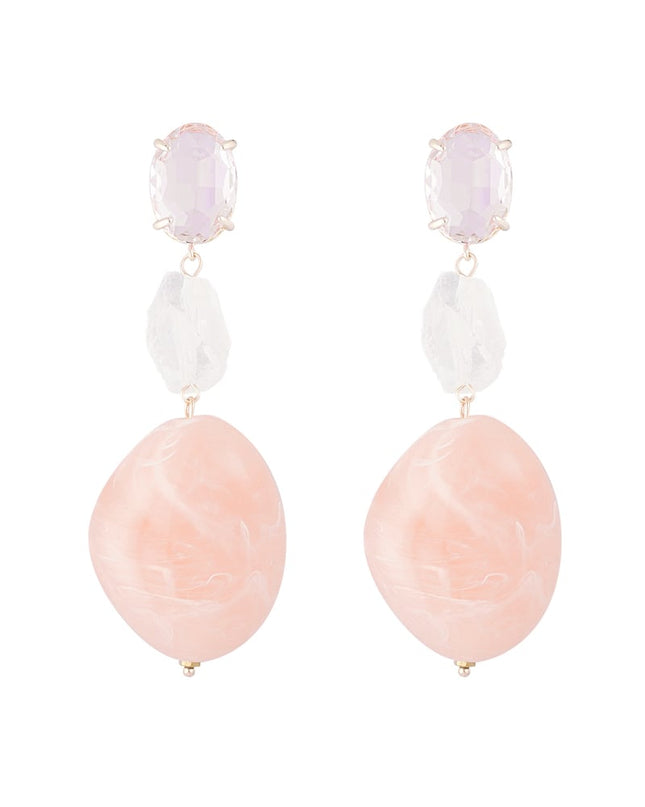 Statement glas oorbellen