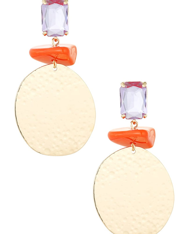 Statement strand vibe oorbellen - roze/groen 