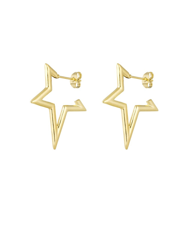 halve ster oorbellen