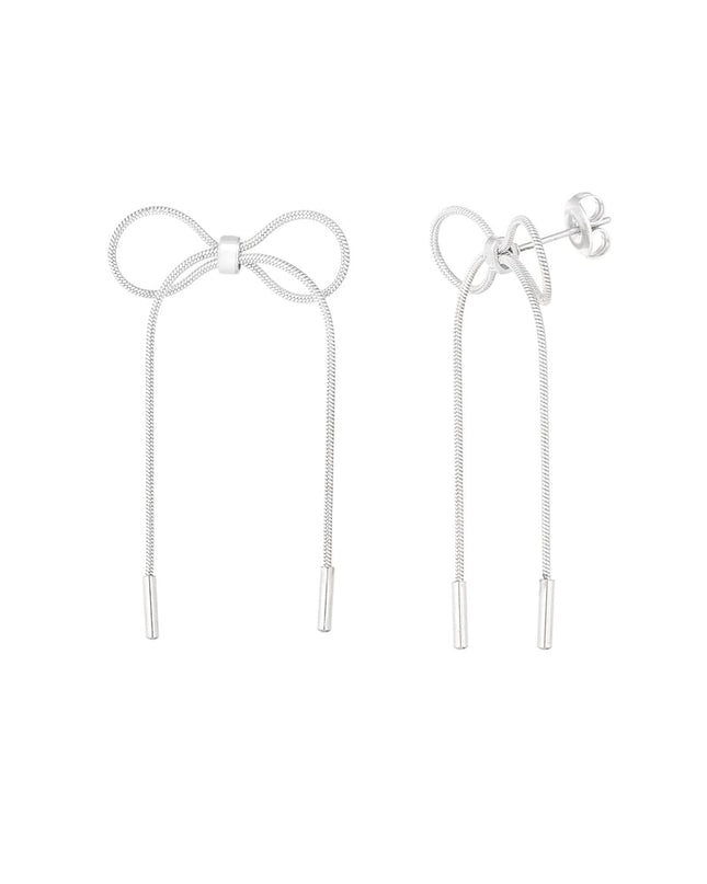 schakel oorbellen met strik