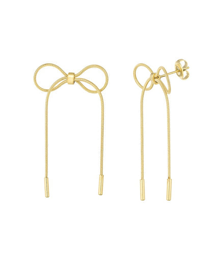 schakel oorbellen met strik