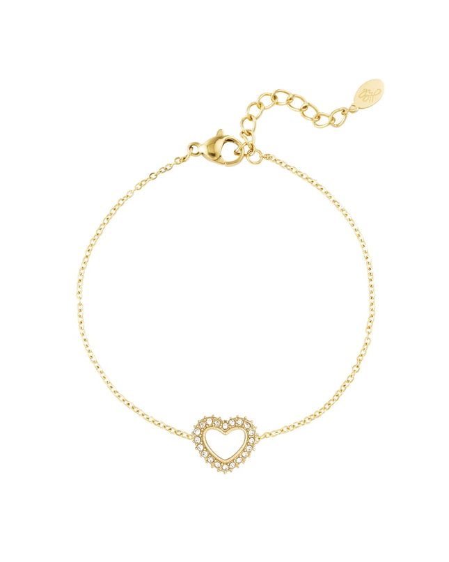 diamant hart armband