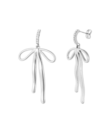 diamant strik oorbellen