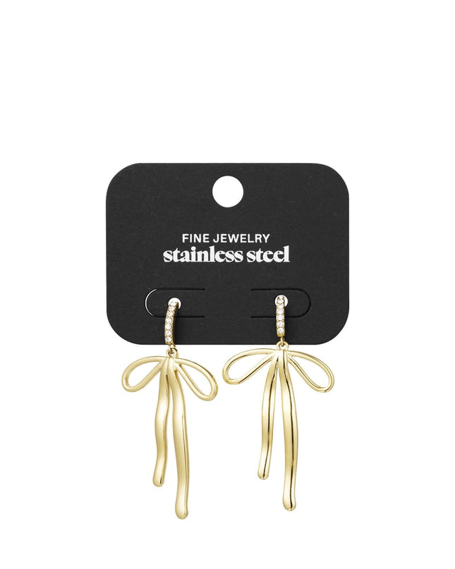 diamant strik oorbellen