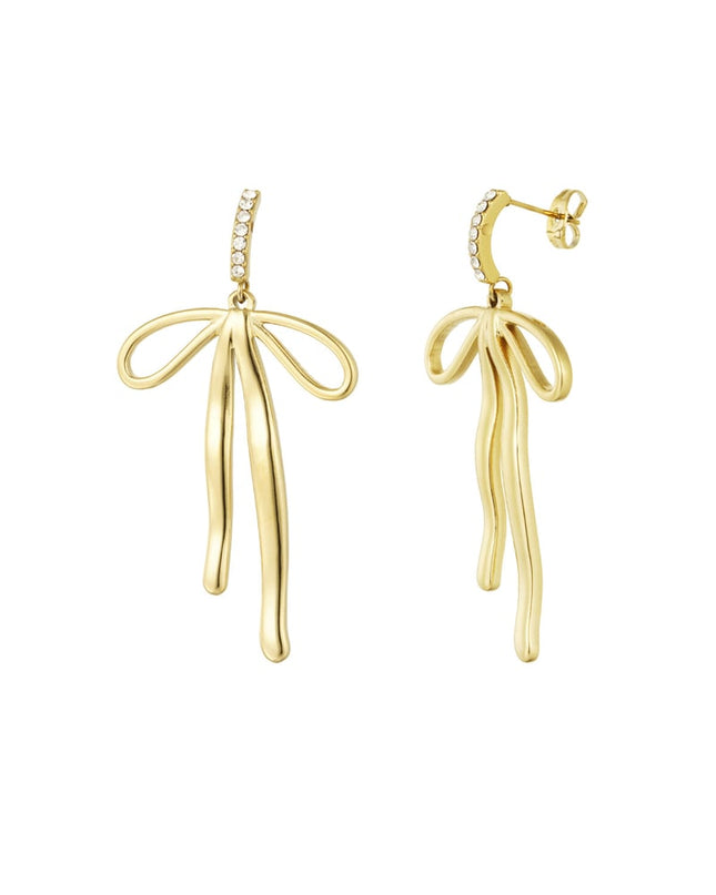 diamant strik oorbellen