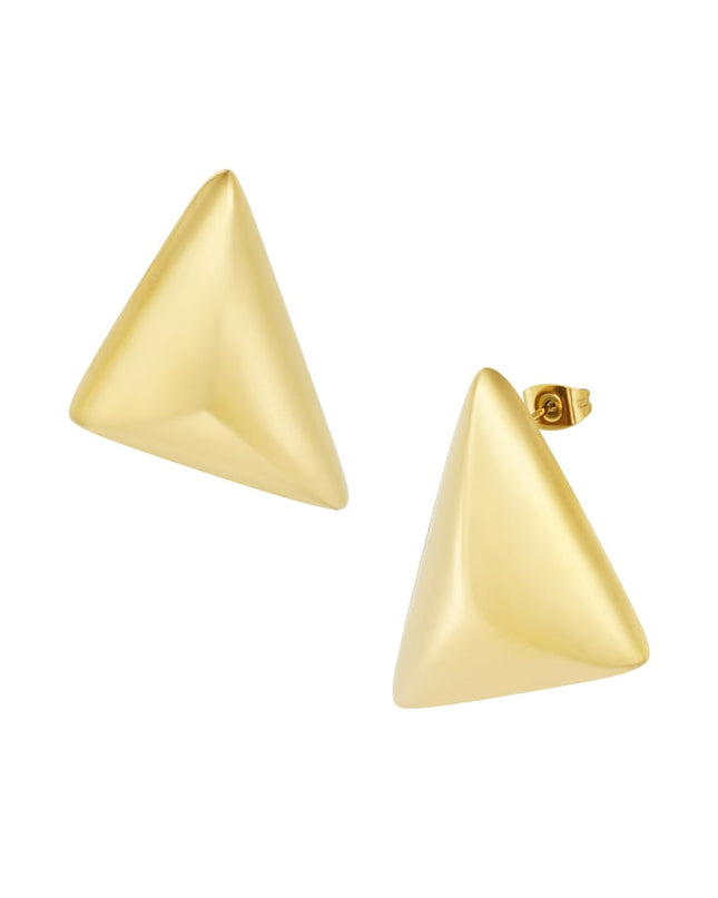 gevouwde driehoek oorbellen