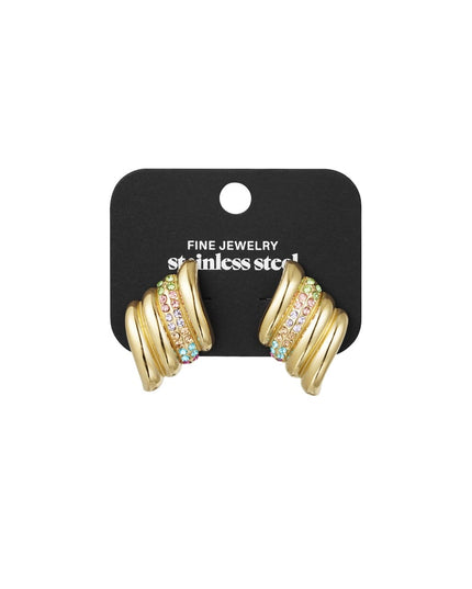 Oorbellen twisted times - multi